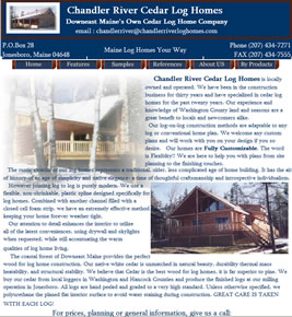 Chandler River Cedar Log Homes, Jonesboro, ME